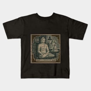 1979 French Stamp Borobudur Remple Preservation, Java Kids T-Shirt